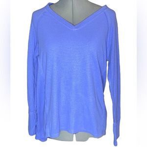 Wildfox Womens Haley Brushed Long Sleeve Top - Heather Baby blue - S